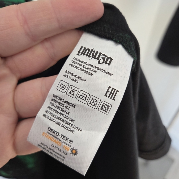 NEW Yakuza Streetwear Green Dragon T-Shirtdress Grunge Gangster Y2K 90s Large - Picture 7 of 11